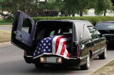 All American Limo Funeral Service, American Flag, Veterans Funeral