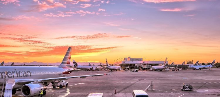 All American Limo's fleet ready for service at O'Hare International Airport